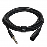 Микрофонный кабель ROCKDALE MN001-5M, XLR (папа) - 6,3 мм Mono Jack(папа), 5 м, черный – фото 4