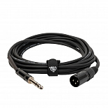 Микрофонный кабель ROCKDALE XJ001-5M, XLR (папа) - 6,3 мм Stereo Jack(папа), 5 м, черный – фото 4