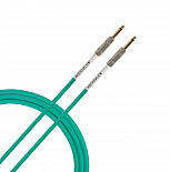Инструментальный (гитарный) кабель ROCKDALE Wild D5, 6,3 мм Mono Jack (папа) x 2, 5 м, светло-зеленый – фото 6