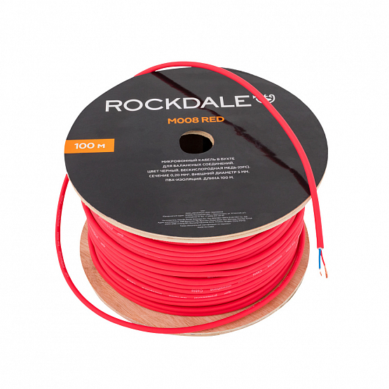Микрофонный кабель ROCKDALE M008 Red | Музыкальные инструменты ROCKDALE