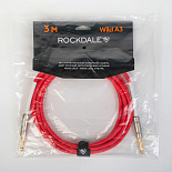 Инструментальный (гитарный) кабель ROCKDALE Wild A3, 6,3 мм Mono Jack (папа) x 2, 3 м, красный – фото 7