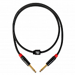 Инструментальный кабель ROCKDALE IC070-1M, 6,3 мм Mono jack (папа) х 2, 1 м, черный – фото 3