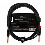 Инструментальный кабель ROCKDALE IC070-3M, 6,3 мм Mono Jack(папа) х 2, 3 м, черный – фото 2