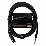 Микрофонный кабель ROCKDALE XJ001-5M, XLR (папа) - 6,3 мм Stereo Jack(папа), 5 м, черный – фото 2