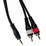 Компонентный кабель ROCKDALE XC-001-1M, 3,5 мм Stereo Mini Jack (папа) - 2 х RCA(папа), 1 м, черный – фото 8
