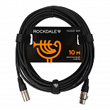 Микрофонный кабель ROCKDALE MC001-10M, XLR (папа) - XLR (папа), 10 м, черный – фото 1