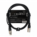 Микрофонный кабель ROCKDALE MC001-2M, XLR (папа) - XLR (папа), 2 м, черный – фото 2
