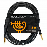 Инструментальный кабель ROCKDALE IC070-5M, 6,3 мм Mono Jack (папа) x 2, 5 метров, черный – фото 1