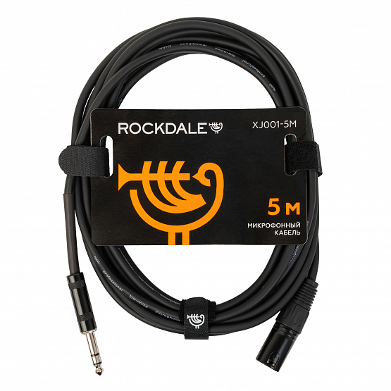 Микрофонный кабель ROCKDALE XJ001-5M, XLR (папа) - 6,3 мм Stereo Jack(папа), 5 м, черный | Музыкальные инструменты ROCKDALE