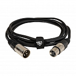 Микрофонный кабель ROCKDALE IC001.10 XLR(папа) x 2, 3,3 м, черный – фото 3