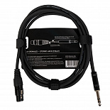 Микрофонный кабель ROCKDALE XF001-3M, XLR (мама) - 6,3 мм Stereo Jack(папа), 3 м, черный – фото 2