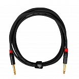Инструментальный кабель ROCKDALE IC070-3M, 6,3 мм Mono Jack(папа) х 2, 3 м, черный – фото 3