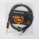 Инструментальный кабель ROCKDALE IC070-2M, 6,3 мм Mono Jack (папа) х 2, 2 м, черный – фото 7