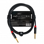 Инструментальный кабель ROCKDALE IC070-2M, 6,3 мм Mono Jack (папа) х 2, 2 м, черный – фото 2