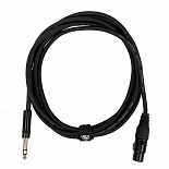 Микрофонный кабель ROCKDALE XF001-3M, XLR (мама) - 6,3 мм Stereo Jack(папа), 3 м, черный – фото 3