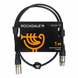Микрофонный кабель ROCKDALE MC001-1M, XLR (папа) - XLR (папа), 1 м, черный – фото 1