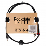 Компонентный кабель ROCKDALE XC-001-1M, 3,5 мм Stereo Mini Jack (папа) - 2 х RCA(папа), 1 м, черный – фото 6