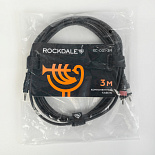 Компонентный кабель ROCKDALE XC-001-3M, 3,5 мм Stereo Mini Jack (папа) - 2 x RCA (папа), 3 м, черный – фото 7