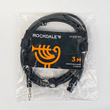 Микрофонный кабель ROCKDALE XF001-3M, XLR (мама) - 6,3 мм Stereo Jack(папа), 3 м, черный – фото 6