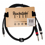 Компонентный кабель ROCKDALE XC-001-2M, 3,5 мм Stereo Mini Jack (папа) - 2 х RCA(папа), 2 м, черный – фото 8