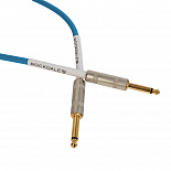 Инструментальный (гитарный) кабель ROCKDALE Wild C5, 6,3 мм Mono Jack (папа) x 2, 5 м, голубой – фото 5