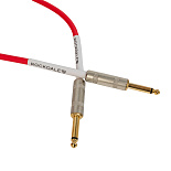 Инструментальный (гитарный) кабель ROCKDALE Wild A3, 6,3 мм Mono Jack (папа) x 2, 3 м, красный – фото 5