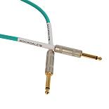 Инструментальный (гитарный) кабель ROCKDALE Wild D3, 6,3 мм Mono Jack (папа) x2, 3 м, светло-зеленый – фото 5