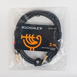 Инструментальный кабель ROCKDALE IC070-3M, 6,3 мм Mono Jack(папа) х 2, 3 м, черный – фото 7