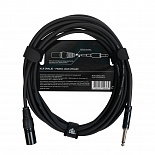 Микрофонный кабель ROCKDALE MN001-5M, XLR (папа) - 6,3 мм Mono Jack(папа), 5 м, черный – фото 2