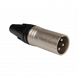 Металлический кабельный разъем ROCKDALE XLR004, XLR (папа), 3 pin, черный – фото 2