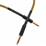Инструментальный (гитарный) кабель ROCKDALE Wild EY3, 6,3 мм Mono Jack (папа) x 2, 3 м, желтый – фото 6