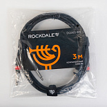 Компонентный кабель ROCKDALE DC005-3M, 2 x 6,3 мм Mono Jack (папа) - 2 x RCA (папа), 3 м, черный – фото 7
