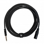 Микрофонный кабель ROCKDALE MN001-5M, XLR (папа) - 6,3 мм Mono Jack(папа), 5 м, черный – фото 3