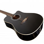Электроакустическая гитара ROCKDALE Aurora D6 C BK E Gloss – фото 4