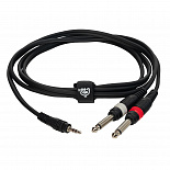 Компонентный кабель ROCKDALE XC-001-2M, 3,5 мм Stereo Mini Jack (папа) - 2 х RCA(папа), 2 м, черный – фото 10