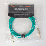 Инструментальный (гитарный) кабель ROCKDALE Wild D3, 6,3 мм Mono Jack (папа) x2, 3 м, светло-зеленый – фото 7