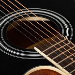 Акустическая гитара ROCKDALE Aurora D6 C BK Satin – фото 6
