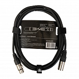 Микрофонный кабель ROCKDALE IC001.10 XLR(папа) x 2, 3,3 м, черный – фото 2