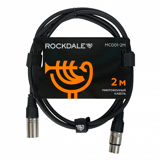 Микрофонный кабель ROCKDALE MC001-2M, XLR (папа) - XLR (папа), 2 м, черный | Музыкальные инструменты ROCKDALE